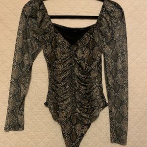 Snake print bodysuit